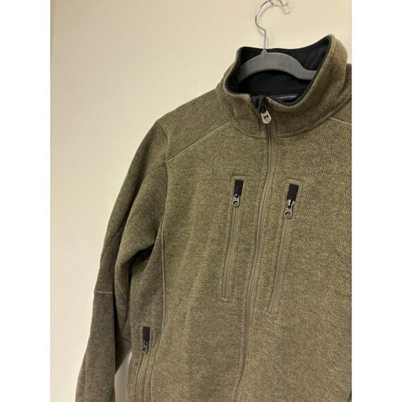 Kuhl Brown Oatmeal Interceptr Fleece Mens Full Zip Jacket - Picture 3 of 5